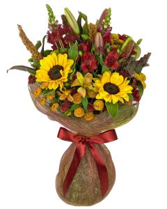 BUQUÊ MIX FLORES AMARELO ALARANJADO VERMELHO ALENA